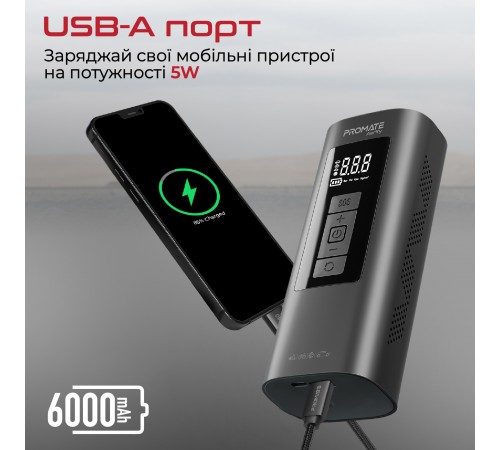 Автомобільний компресор Promate Aerify Black