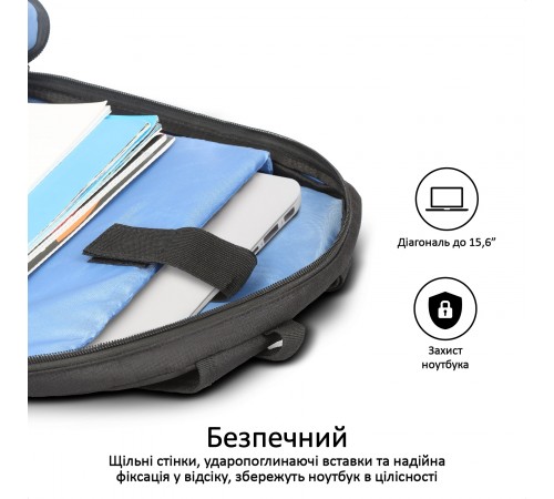 Рюкзак для ноутбука Promate Alpha-BP Black