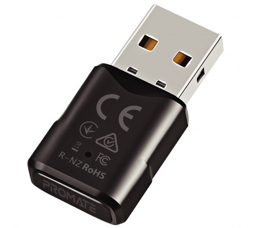 Bluetooth-адаптер аудіо Promate BlueLink Bluetooth 5.0 Black Bluetooth-адаптер аудіо Promate BlueLink Bluetooth 5.0 Black