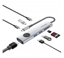 USB-хаб Promate ComandHub-Lite USB Type-C Grey