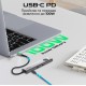 USB-хаб Promate ComandHub-Lite USB Type-C Grey