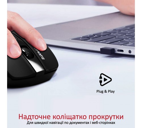 Миша бездротова Promate Cursor Black