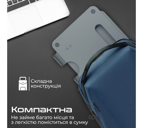 Охолоджуюча пiдставка для ноутбука Promate DeskMate-7 Grey