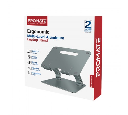 Охолоджуюча пiдставка для ноутбука Promate DeskMate-7 Grey