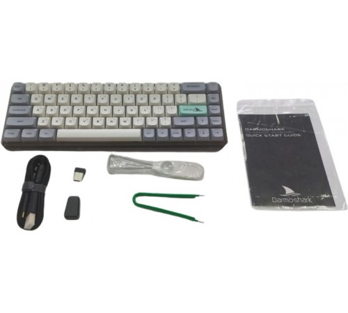 Клавіатура бездротова Motospeed Darmoshark K5 Gateron Silver Pro Light Gray (dmk5lgspro)