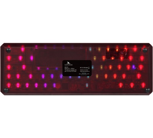 Клавіатура бездротова Motospeed Darmoshark K5 Gateron Red Red-Black (dmk5rbgr)