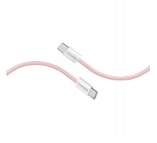 Кабель Promate USB Type-C - USB Type-C (M/M), 3 A, 60 W, 2 м, EcoLine-CC200 Pink (ecoline-cc200.pink)