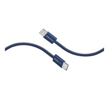 Кабель Promate USB Type-C - Lightning (M/M), 3 A, 27 W, 1.2 м, EcoLine-Ci120 Navy (ecoline-ci120.navy)