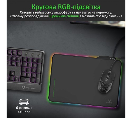 Ігрова поверхня Vertux Fluxpad Black Ігрова поверхня Vertux Fluxpad Black