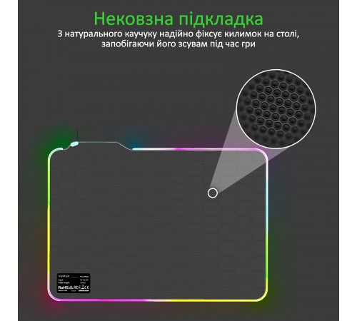 Ігрова поверхня Vertux Fluxpad Black Ігрова поверхня Vertux Fluxpad Black