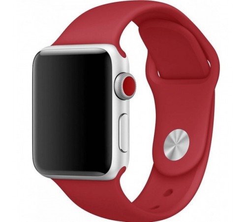 Силіконовий ремінець для Apple Watch 42(ser.1-3)/44/45/46/49mm Червоний / Dark Red Силіконовий ремінець для Apple Watch 42(ser.1-3)/44/45/46/49mm Червоний / Dark Red