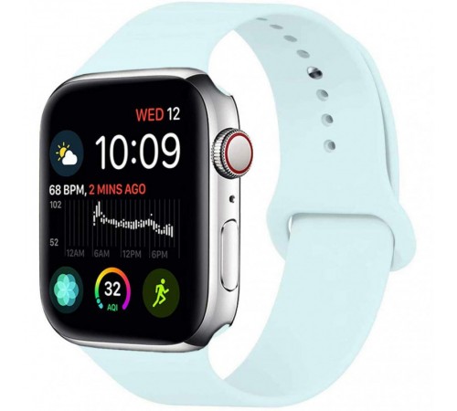 Силіконовий ремінець для Apple Watch 42(ser.1-3)/44/45/46/49mm Бірюзовий / Ice Blue Силіконовий ремінець для Apple Watch 42(ser.1-3)/44/45/46/49mm Бірюзовий / Ice Blue