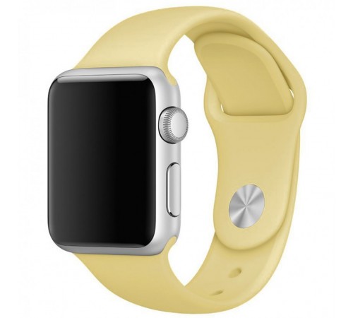 Силіконовий ремінець для Apple Watch 42(ser.1-3)/44/45/46/49mm Жовтий / Mellow Yellow Силіконовий ремінець для Apple Watch 42(ser.1-3)/44/45/46/49mm Жовтий / Mellow Yellow