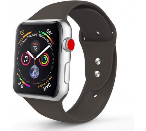 Силіконовий ремінець для Apple Watch 42(ser.1-3)/44/45/46/49mm Чорний / Carbon Black Силіконовий ремінець для Apple Watch 42(ser.1-3)/44/45/46/49mm Чорний / Carbon Black