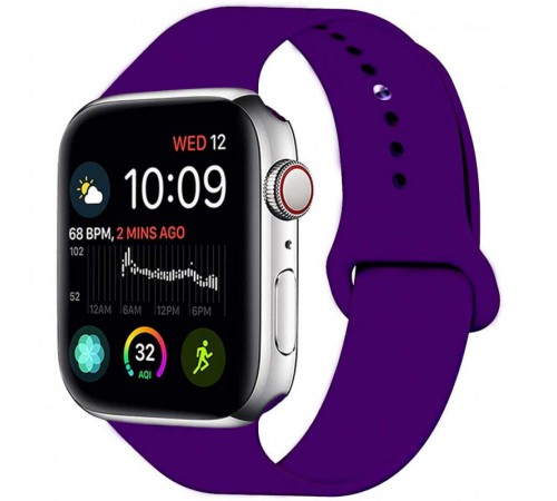 Силіконовий ремінець для Apple Watch 42(ser.1-3)/44/45/46/49mm Фіолетовий / Dark purple Силіконовий ремінець для Apple Watch 42(ser.1-3)/44/45/46/49mm Фіолетовий / Dark purple