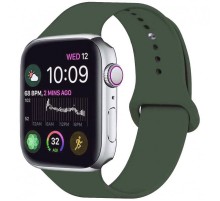 Силіконовий ремінець для Apple Watch 42(ser.1-3)/44/45/46/49mm Зелений / Black Green
