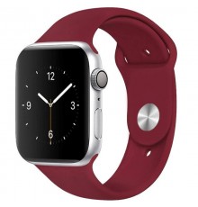 Силіконовий ремінець для Apple Watch 42(ser.1-3)/44/45/46/49mm Бордовий / Maroon