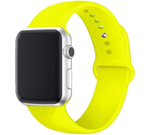 Силіконовий ремінець для Apple Watch 42(ser.1-3)/44/45/46/49mm Жовтий / Neon Yellow Силіконовий ремінець для Apple Watch 42(ser.1-3)/44/45/46/49mm Жовтий / Neon Yellow