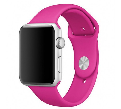 Силіконовий ремінець для Apple Watch 42(ser.1-3)/44/45/46/49mm Рожевий / Barbie pink Силіконовий ремінець для Apple Watch 42(ser.1-3)/44/45/46/49mm Рожевий / Barbie pink