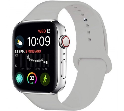 Силіконовий ремінець для Apple Watch 42(ser.1-3)/44/45/46/49mm Сірий / Gray Силіконовий ремінець для Apple Watch 42(ser.1-3)/44/45/46/49mm Сірий / Gray