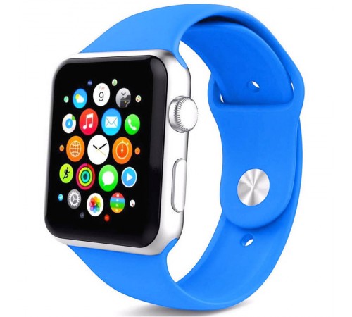 Силіконовий ремінець для Apple Watch 42(ser.1-3)/44/45/46/49mm Синій / Blue Силіконовий ремінець для Apple Watch 42(ser.1-3)/44/45/46/49mm Синій / Blue