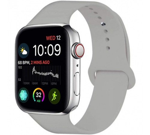 Силіконовий ремінець для Apple Watch 42(ser.1-3)/44/45/46/49mm Темно-сірий Силіконовий ремінець для Apple Watch 42(ser.1-3)/44/45/46/49mm Темно-сірий