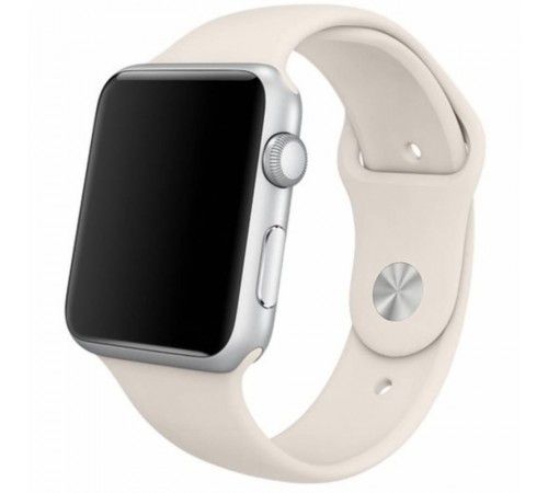 Силіконовий ремінець для Apple Watch 42(ser.1-3)/44/45/46/49mm Бежевий / Antique White Силіконовий ремінець для Apple Watch 42(ser.1-3)/44/45/46/49mm Бежевий / Antique White