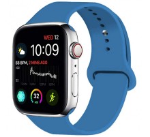 Силіконовий ремінець для Apple Watch 42(ser.1-3)/44/45/46/49mm Синій / Navy Blue