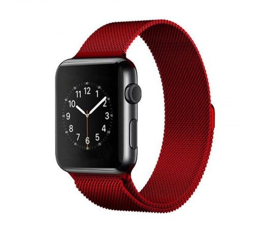 Ремінець Milanese Loop Design для Apple Watch 38/40/41/42mm(ser.10) Червоний Ремінець Milanese Loop Design для Apple Watch 38/40/41/42mm(ser.10) Червоний