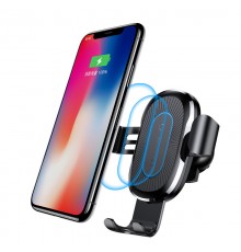 Автотримач з БЗП Baseus Gravity Wireless Air Vent (WXYL) Чорний