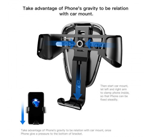Автотримач Baseus Gravity Car Mount (SUYL) Чорний