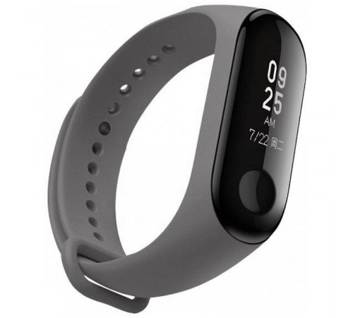 Силіконовий ремінець для Xiaomi Mi Band 3/4 Темно-сірий Силіконовий ремінець для Xiaomi Mi Band 3/4 Темно-сірий