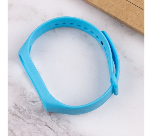Силіконовий ремінець для Xiaomi Mi Band 3/4 Блакитний / Light Blue Силіконовий ремінець для Xiaomi Mi Band 3/4 Блакитний / Light Blue