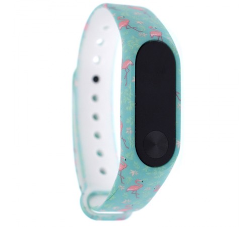 Силіконовий ремінець для Xiaomi Mi Band 3/4 Flamingo / Бірюзовий Силіконовий ремінець для Xiaomi Mi Band 3/4 Flamingo / Бірюзовий