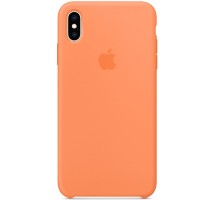 Чохол Silicone case (AAA) для Apple iPhone XS Max (6.5") Помаранчевий / Papaya