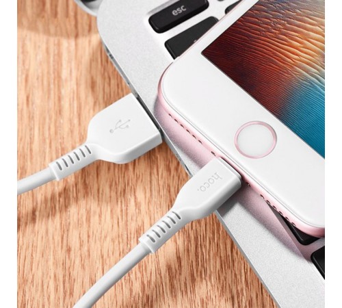 Дата кабель Hoco X20 Flash Lightning Cable (2m) Білий Дата кабель Hoco X20 Flash Lightning Cable (2m) Білий