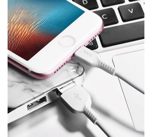 Дата кабель Hoco X20 Flash Lightning Cable (2m) Білий Дата кабель Hoco X20 Flash Lightning Cable (2m) Білий