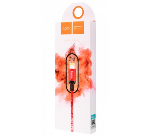 Дата кабель Hoco X14 Times Speed Lightning Cable (2m) Червоний