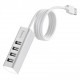 Перехідник HUB Hoco HB1 USB to USB 2.0 (4 port) (1m) Срібний