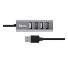Перехідник HUB Hoco HB1 USB to USB 2.0 (4 port) (1m) Сірий