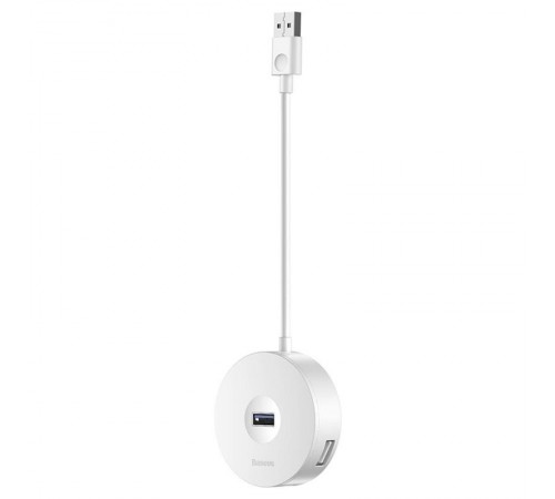 Перехідник HUB Baseus Round Box USB to USB 3.0 + 3USB 2.0 (CAHUB-F) Білий