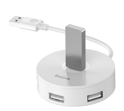 Перехідник HUB Baseus Round Box USB to USB 3.0 + 3USB 2.0 (CAHUB-F) Білий