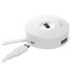 Перехідник HUB Baseus Round Box USB to USB 3.0 + 3USB 2.0 (CAHUB-F) Білий