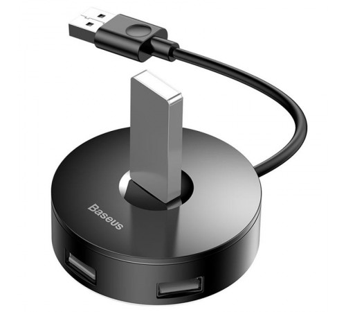 Перехідник HUB Baseus Round Box USB to USB 3.0 + 3USB 2.0 (CAHUB-F) Чорний