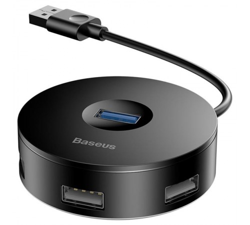 Перехідник HUB Baseus Round Box USB to USB 3.0 + 3USB 2.0 (CAHUB-F) Чорний