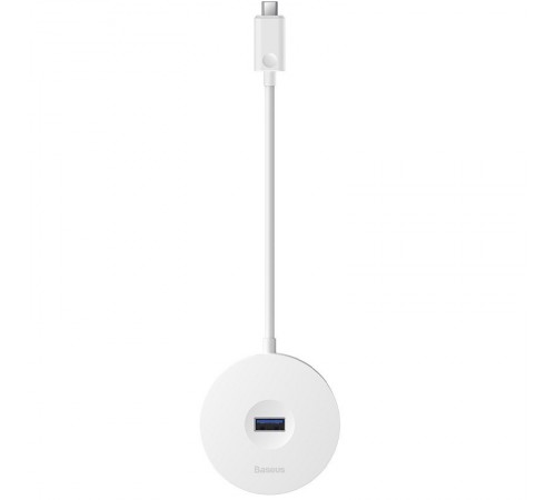 Перехідник HUB Baseus Round Box Type-C to USB 3.0 + 3USB 2.0 (CAHUB-G) Білий