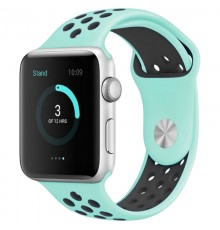 Силіконовий ремінець Sport+ для Apple Watch 42(ser.1-3)/44/45/46/49mm marine green/black