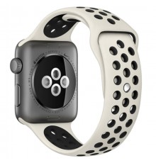 Силіконовий ремінець Sport+ для Apple Watch 42(ser.1-3)/44/45/46/49mm Antique White / Black