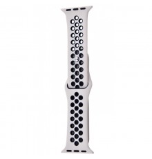 Силіконовий ремінець Sport+ для Apple Watch 42(ser.1-3)/44/45/46/49mm Rice / black