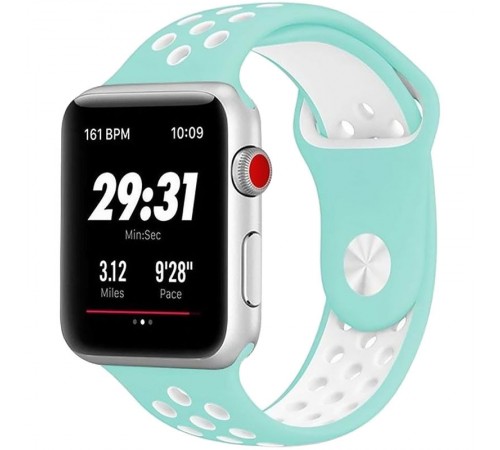 Силіконовий ремінець Sport+ для Apple Watch 42(ser.1-3)/44/45/46/49mm Spearmint / Stone Силіконовий ремінець Sport+ для Apple Watch 42(ser.1-3)/44/45/46/49mm Spearmint / Stone
